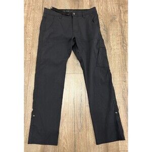 Prana Zion Pants Mens 32 X 30 Black Stretch Straight Hiking Outdoors M43183027